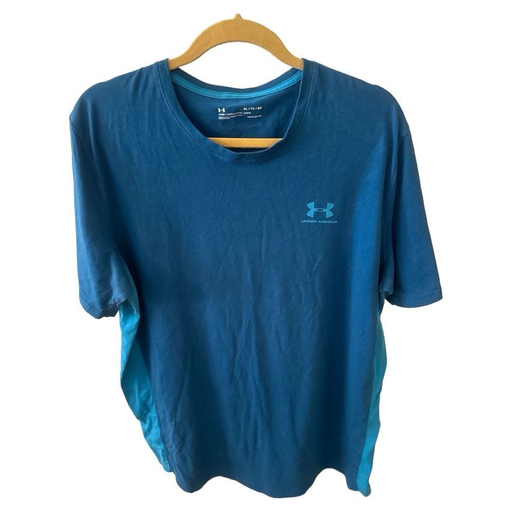 Under Armour Fitted HeatGear‎ T-Shirt Athletic Training Blue XL